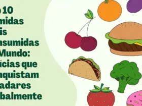 Top 10 Comidas Mais Consumidas no Mundo: Delícias que Conquistam Paladares Globalmente 33 Healthy and Unhealthy Food Presentation in Colorful Lined Style