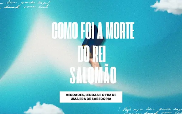 O Mistério da Morte do Rei Salomão: Verdades, Lendas e o Fim de uma Era de Sabedoria 25 Story instagram culto de domingo simples em azul e branco